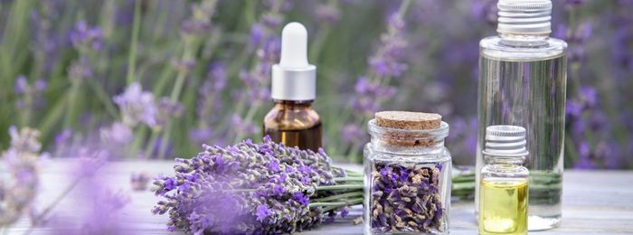 Essential oils and lavender for aroma therapy