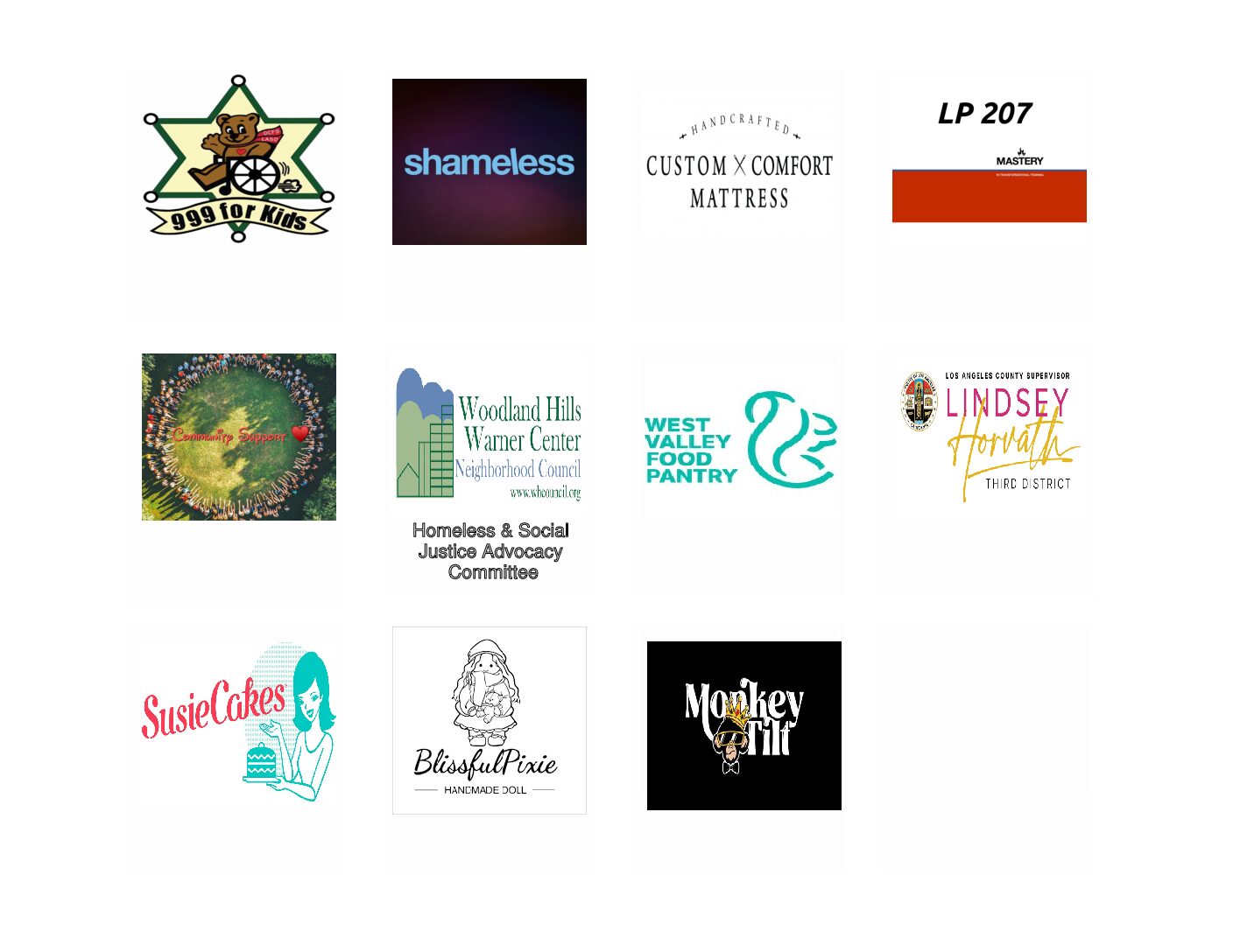 Collage of Loving Hands Children's Home donors and sponsors